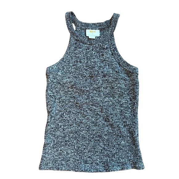 Maeve by Anthropologie | Stretch Ribbed Gray Tank Size Small | Trendy Minimal - Picture 2 of 4